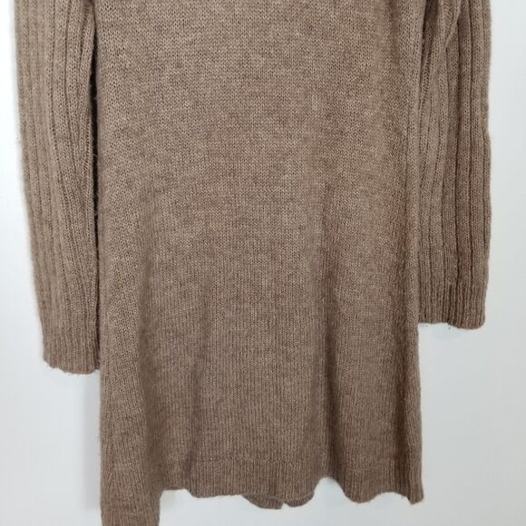 Carducci Women Wool Alpaca Cardigan Sweater Sz M Beige Button Up Long Boho - Picture 6 of 8